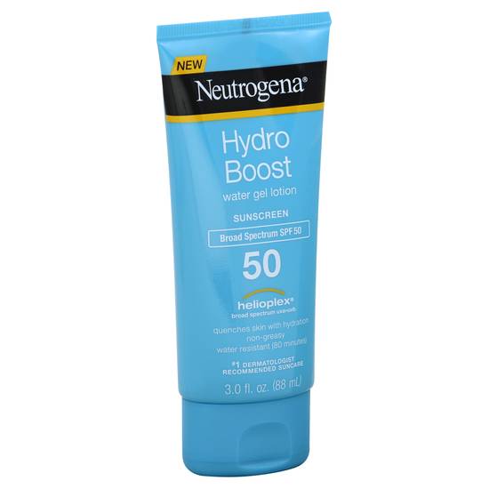 Neutrogena Hydro Boost Moisturizing Water Gel Lotion Broad Spectrum Spf 50 Sunscreen