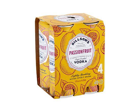 Billson's Passionfruit Vodka Mixed Drink Can 4x355mL