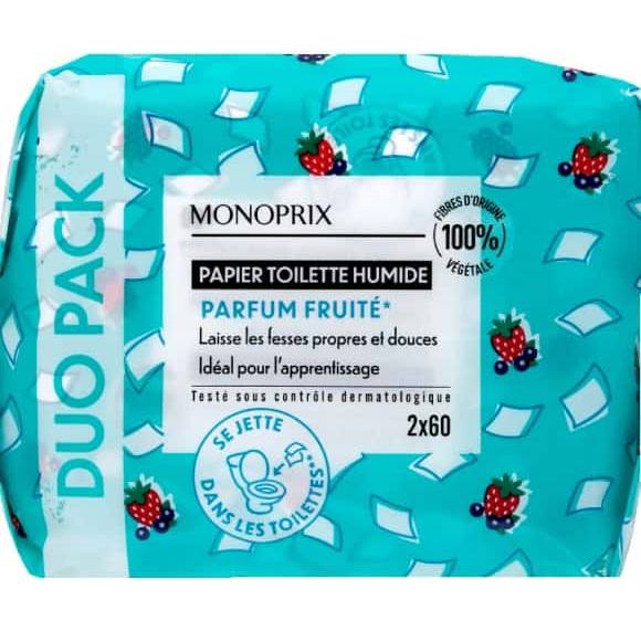 Monoprix Bébé Papier Toilette Humide 2X60 Les 2 Paquets De 60
