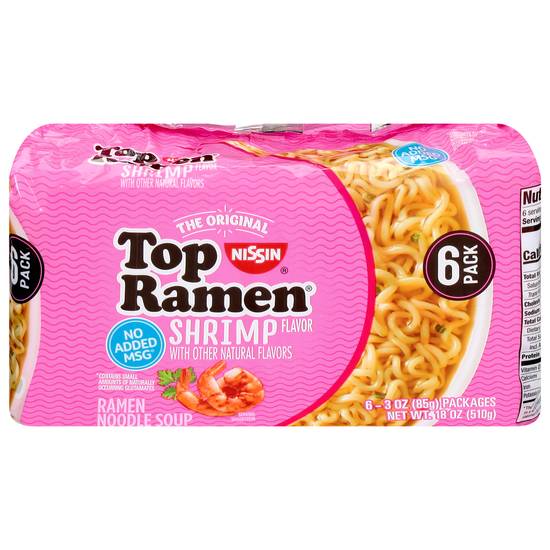 Nissin Top Ramen Shrimp Noodle Soup (6 ct)