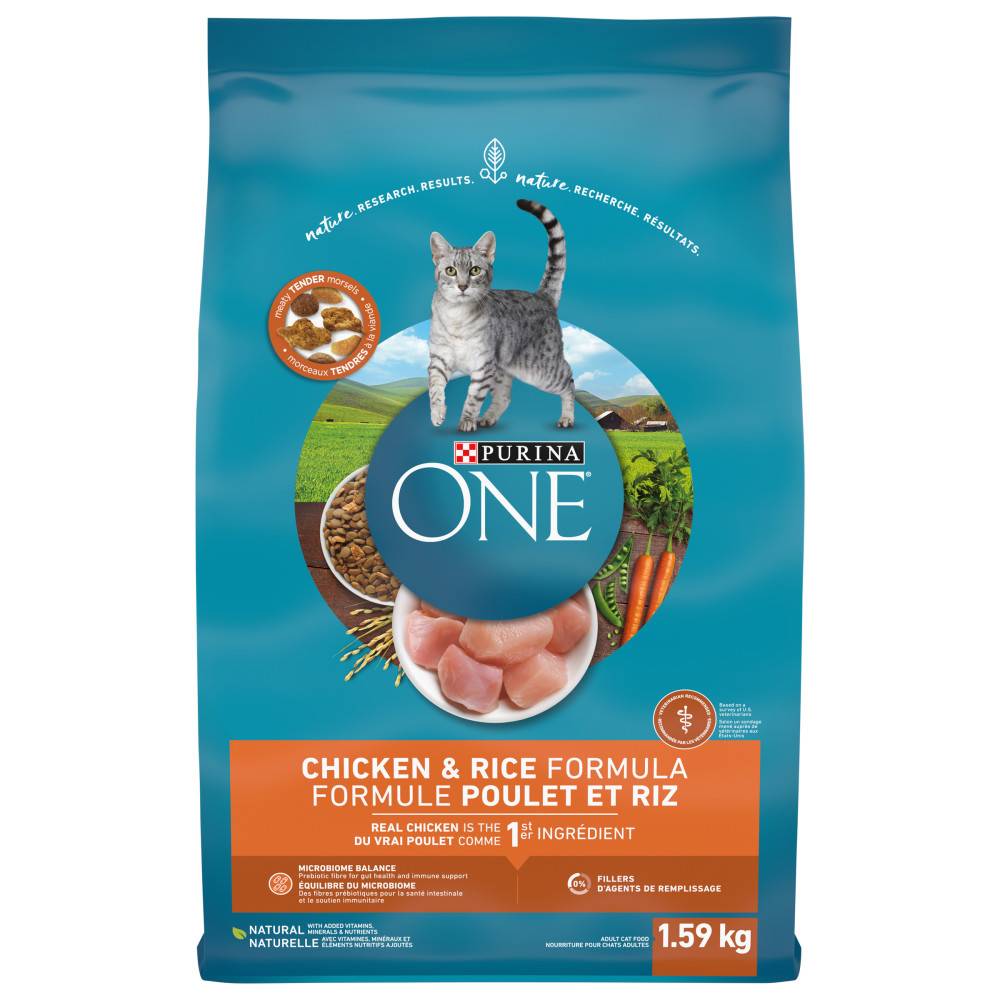 Purina One Chicken & Rice Dry Cat Food (1.59 kg)