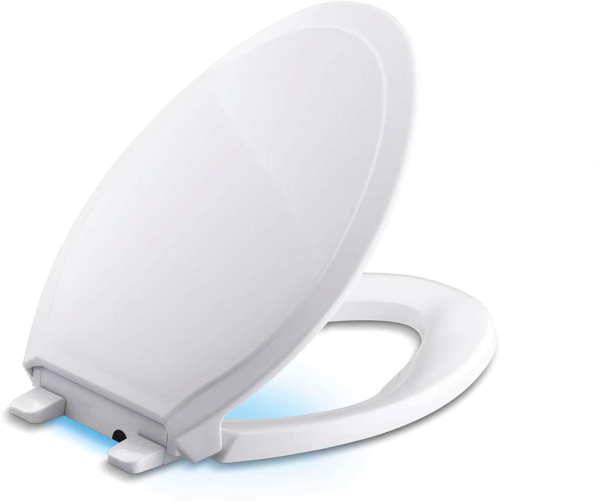 KOHLER Rutledge Plastic White Elongated Soft Close Toilet Seat | 24764-RL-0