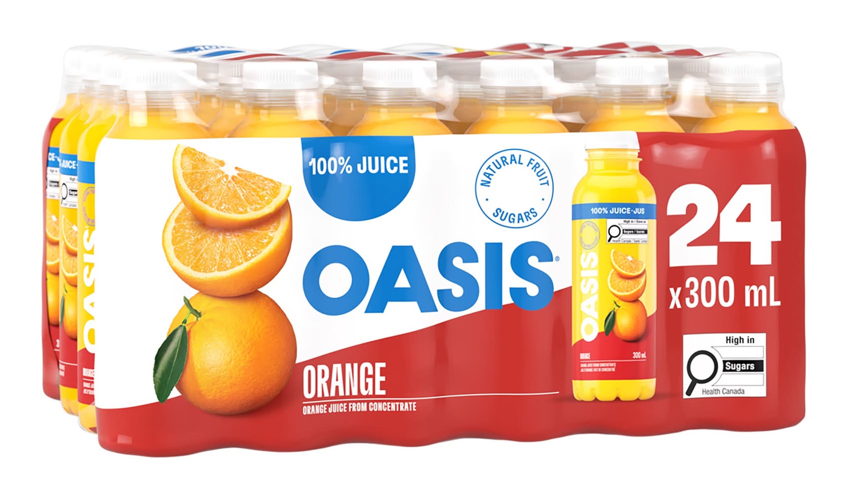 Oasis - Jus D'Orange, 24 × 300 Ml / Oasis Orange Juice, 24 × 300 Ml