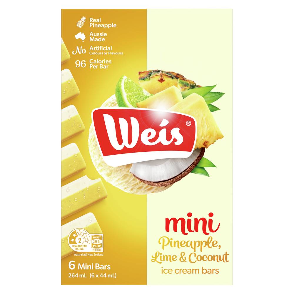 Weis Vineyards Weis Mini Ice Cream & Fruit Bar Pineapple Lime & Coconut