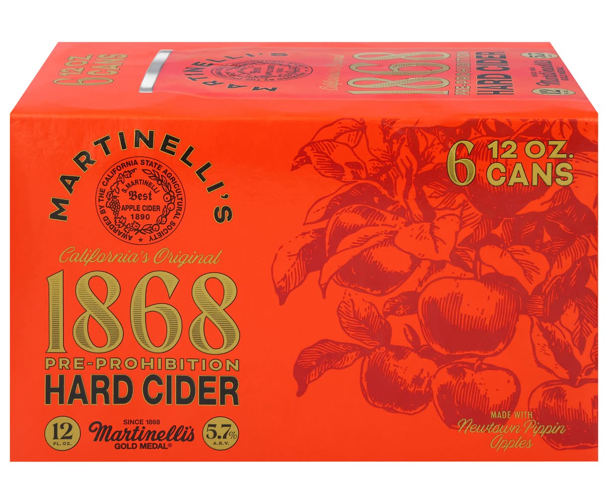 Martinelli's California's Original 1868 Hard Cider (6 x 12 fl oz)