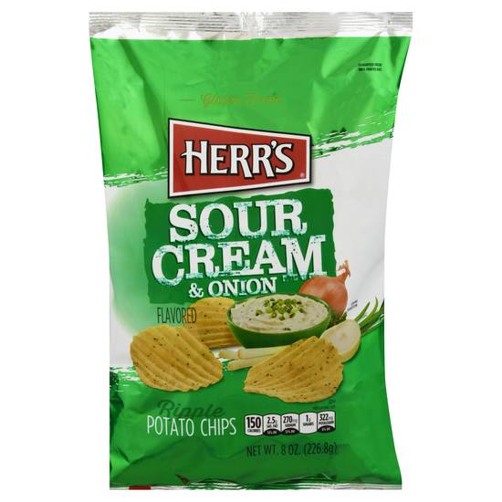 Herr's Sour Cream & Onion Flavored Ripple Potato Chips
