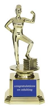 Paper Riot Co. Congrats on Adulting Unweighted Trophy