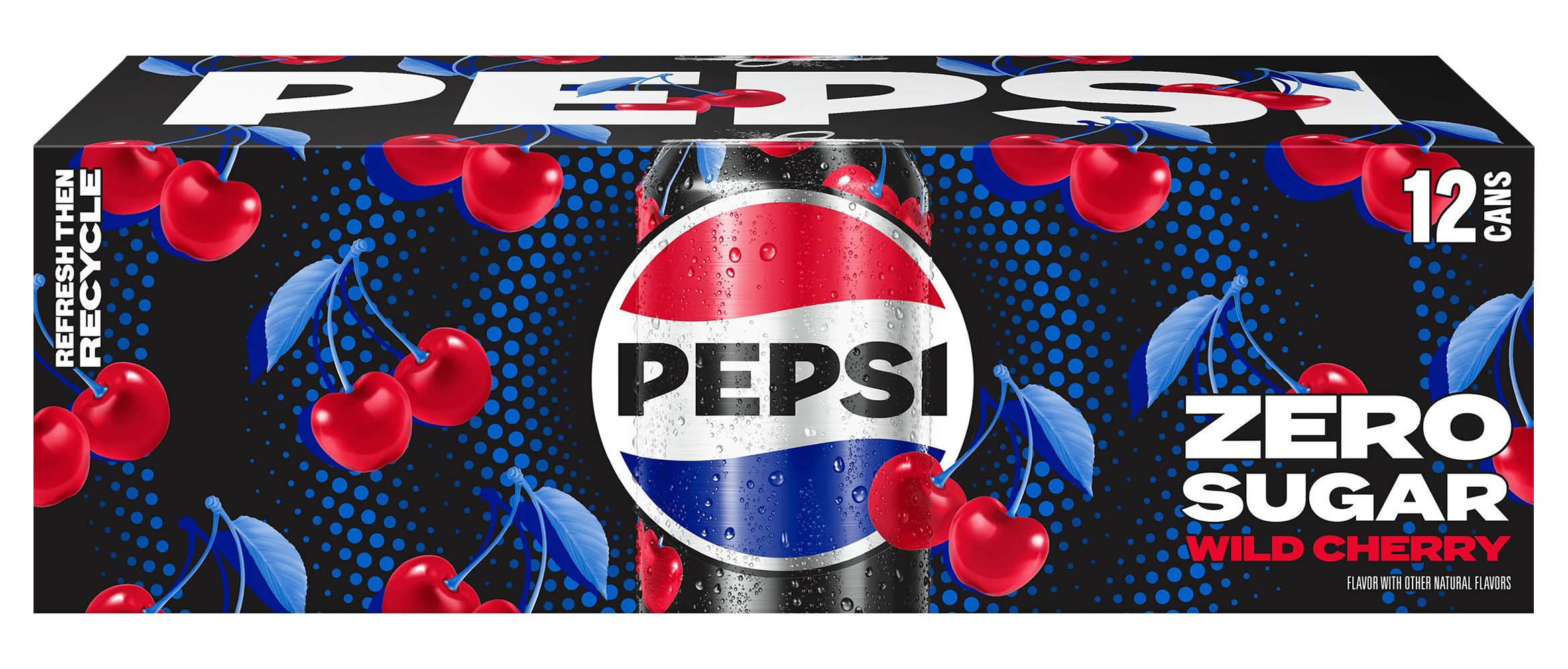 Pepsi Zero Sugar Soda, Wild Cherry (12 x 12 fl oz)