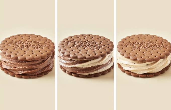 Order Flying Saucers: Brookie, Brownie Batter, or Chocolate Chip Cookie Dough food online from Carvel store, Malibu on bringmethat.com