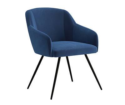 Harvey Park Blue Velvet Accent Chair