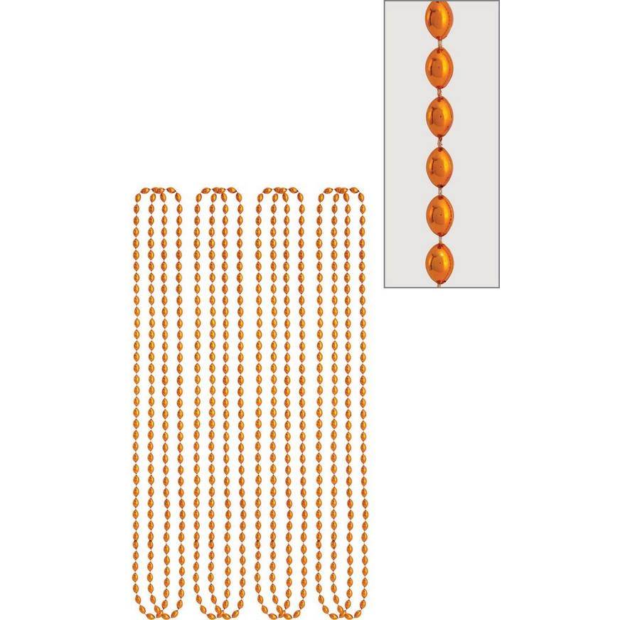 Metallic Orange Bead Necklaces 8ct