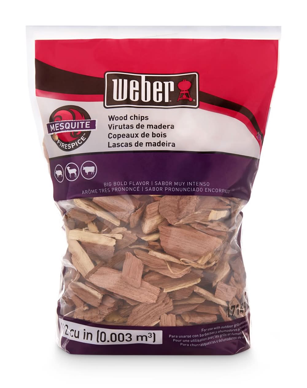 Weber Firespice All Natural Mesquite Wood Smoking Chips 192 Cu In