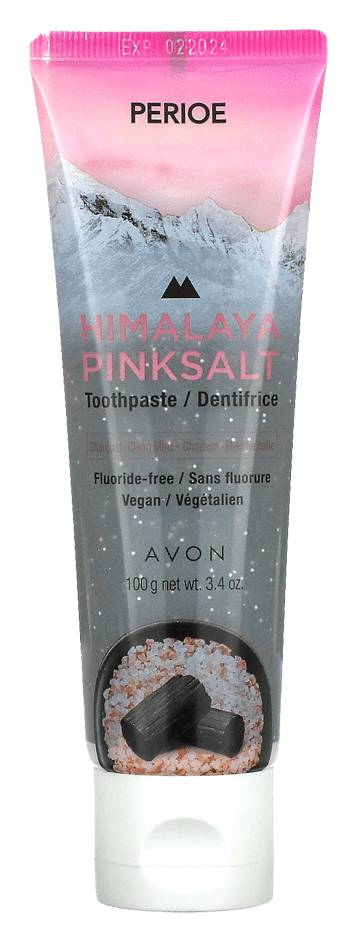 Perioe Himalayan Pink Salt Toothpaste, Charcoal-Clean Mint (3.4 oz)