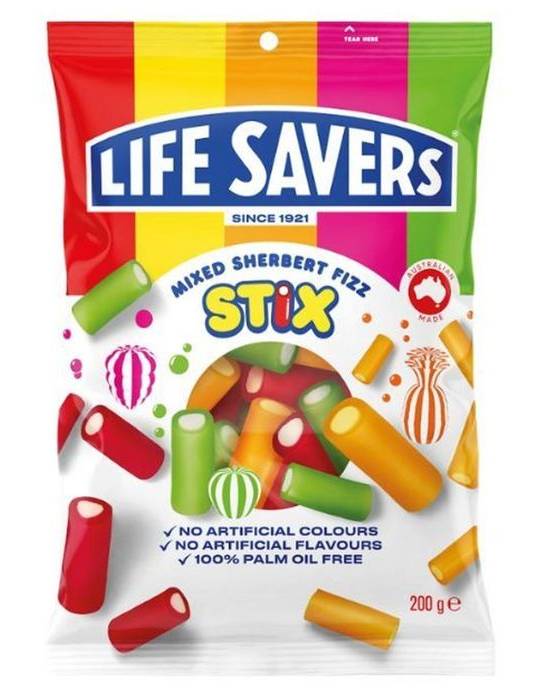 Life Savers Stix Sherbert Fizz Mixed 200g