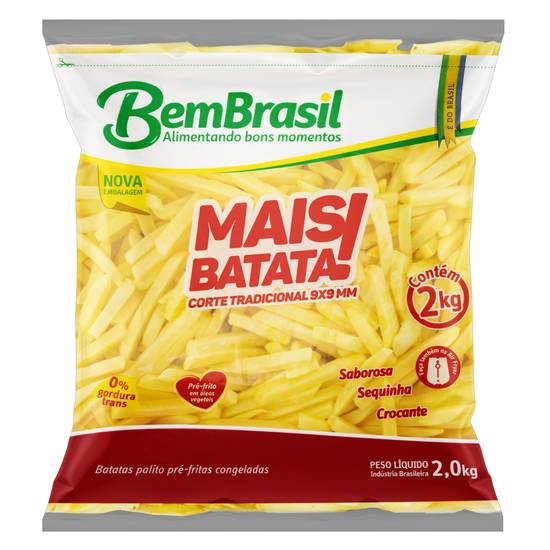 Bem brasil batata palito pré frita congelada mais batata! (2 kg)