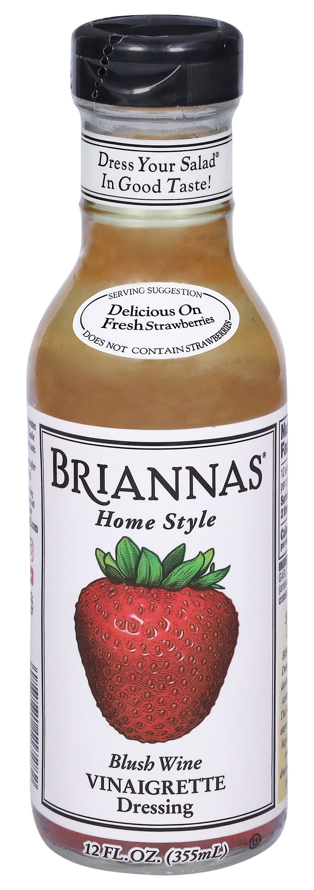 Briannas Blush Wine Vinaigrette Dressing, Strawberry (12 fl oz)
