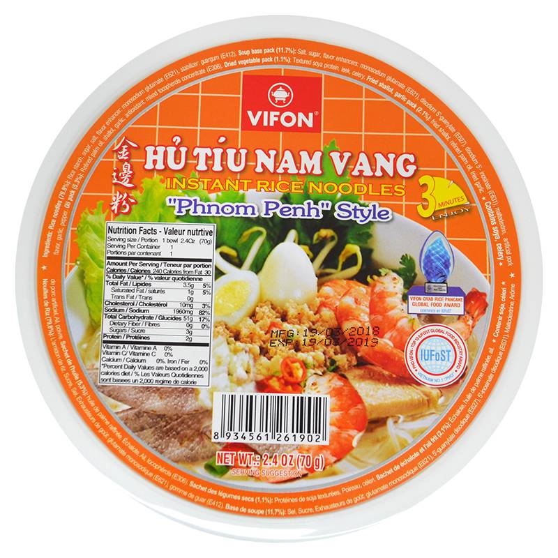 Vifon Asian Style Phnom Penh Flavour Bowl