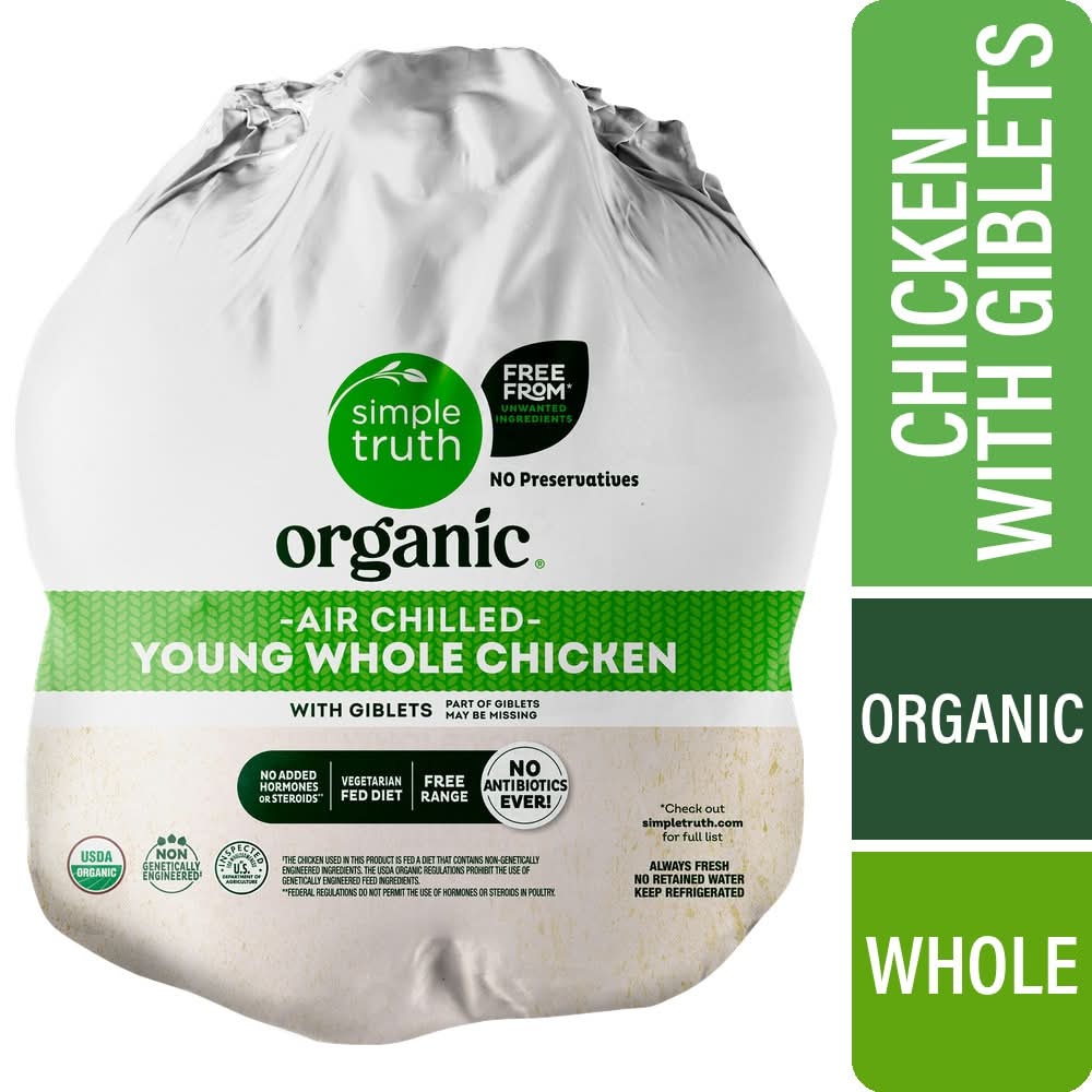 Simple Truth Organic® Fresh Organic Whole Chicken with Giblets
