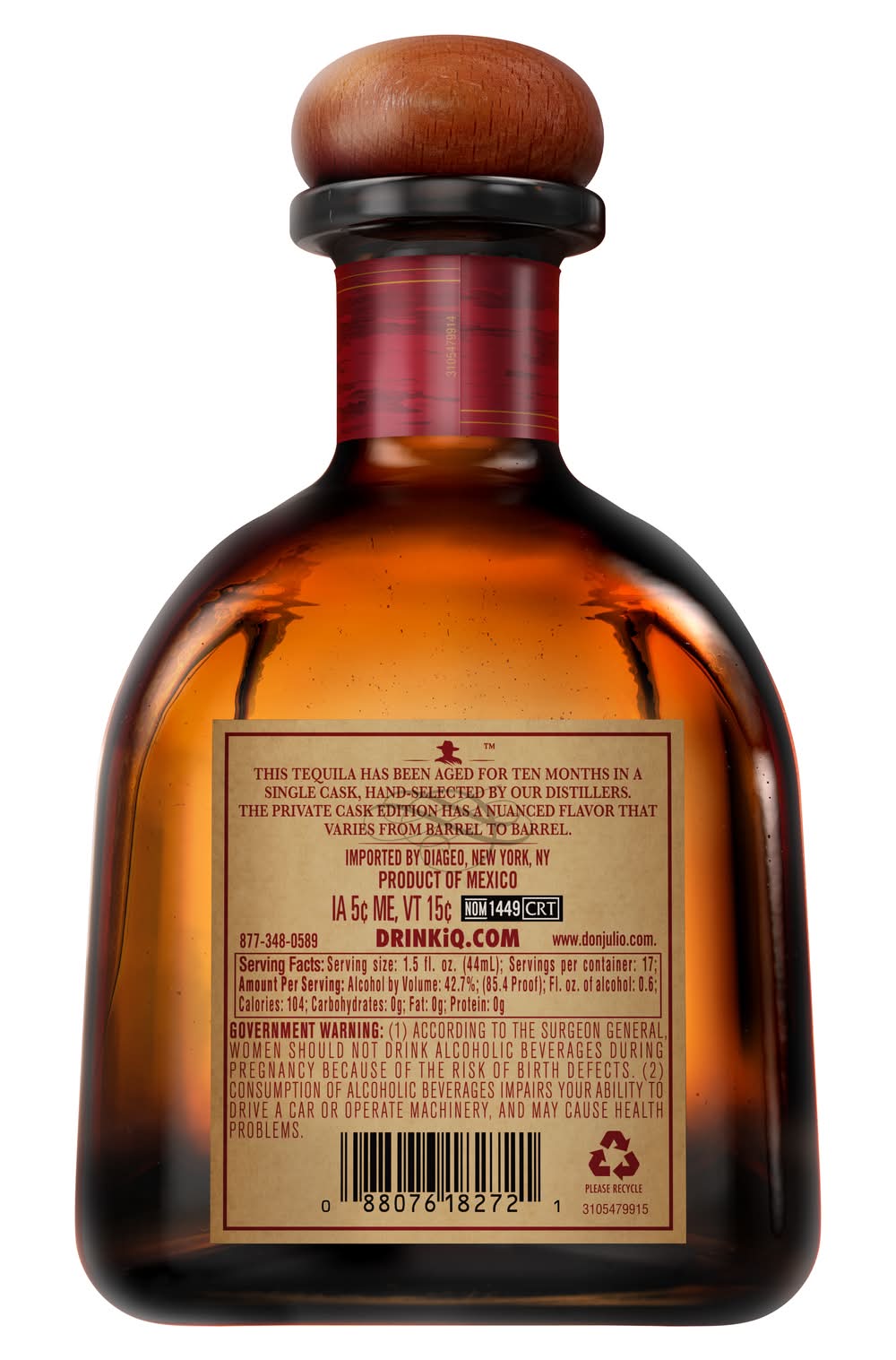 Don Julio Private Cask Reposado Tequila (750 ml)