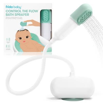 Frida Baby Control the Flow Bath Sprayer, White-Green