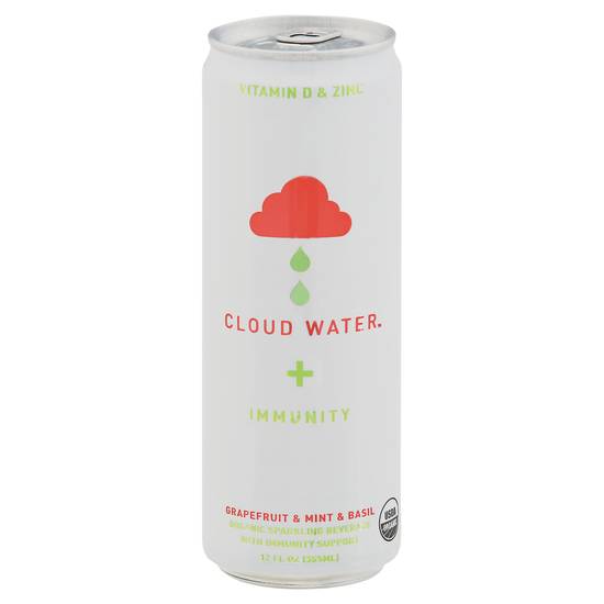 Cloud Water Grapefruit & Mint & Basil Sparkling Beverage (12 fl oz)
