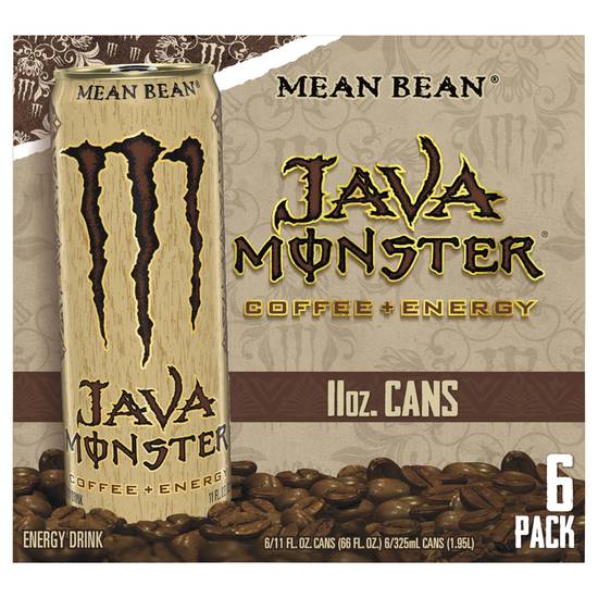 Monster Java Coffee + Energy Drink (6 ct, 11 fl oz) (mean bean)
