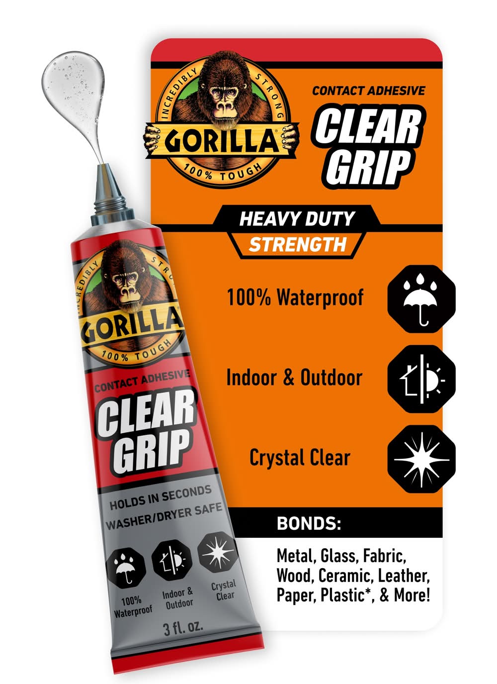 Gorilla Clear Grip 3 -fl oz Bonding Gel Multipurpose Adhesive