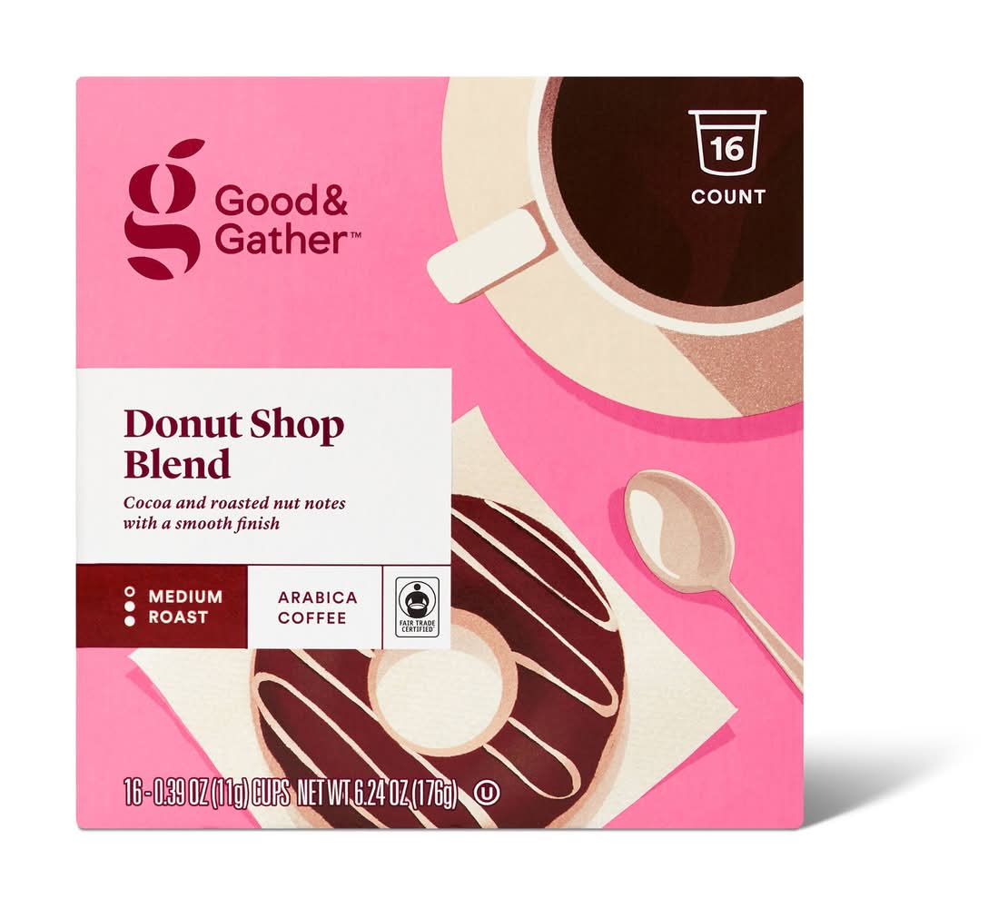 Good & Gather Arabica Coffee, Donut Shop Blend (0.39 oz, 16 ct)