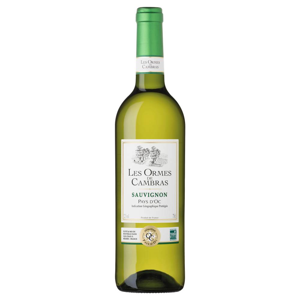 Les Ormes de Cambras - Vin blanc sauvignon pays d'oc (750ml)