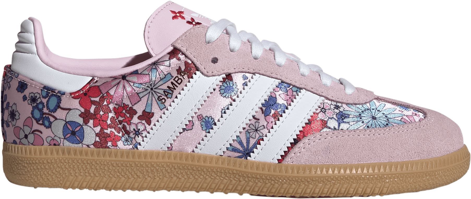 adidas Kids' Grade School Samba OG Shoes (Clear Pink/White/Gum, 5.5)