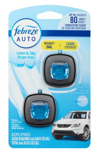 Febreze Auto Linen & Sky Air Freshener (4 ml, 2 ct)
