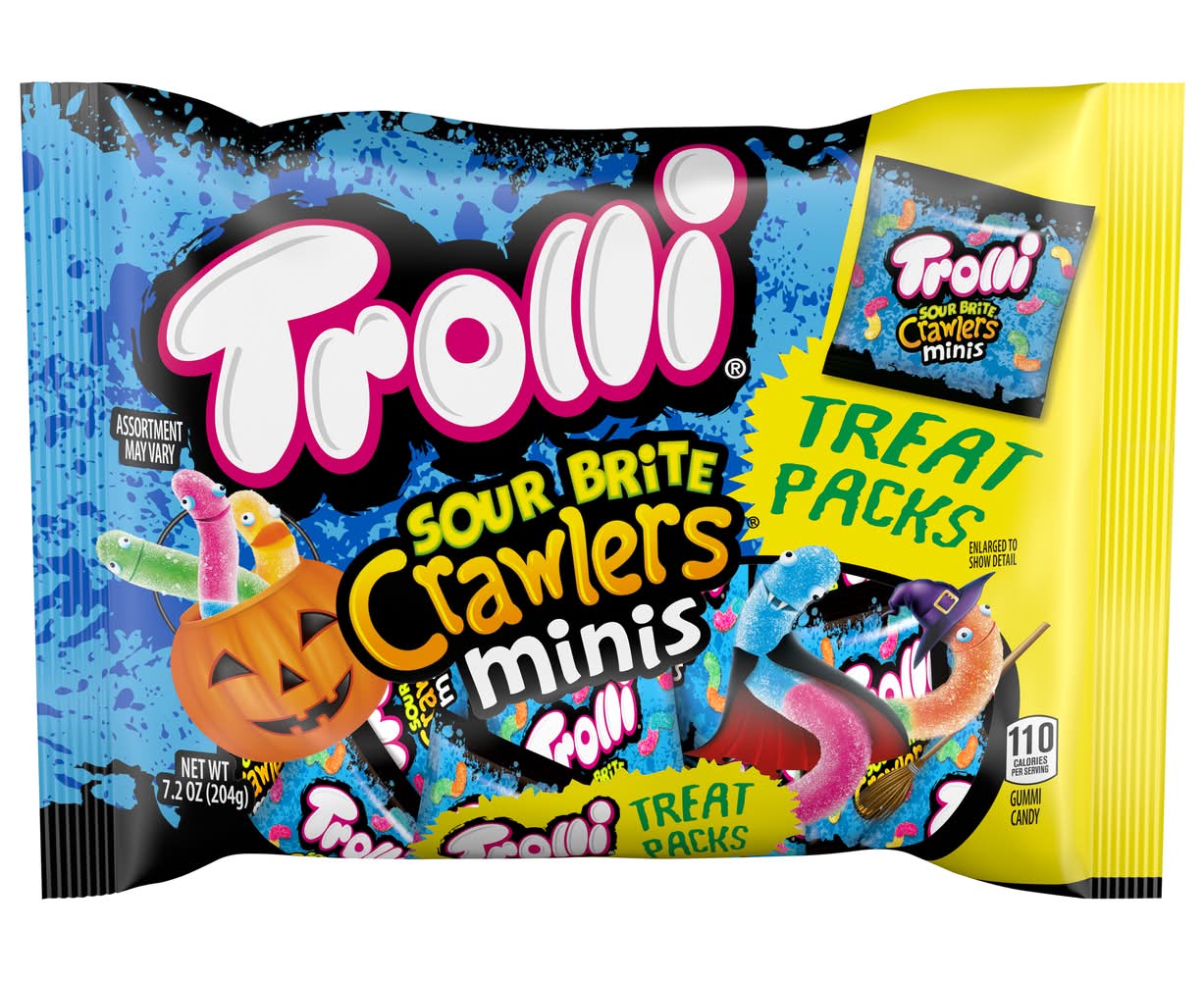 Trolli Minis Assortment Sour Brite Crawlers Gummi Candy (7.2 oz)