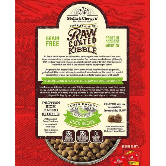 Stella & Chewy's Cage-Free Duck Raw Coated Kibble (22 lb)