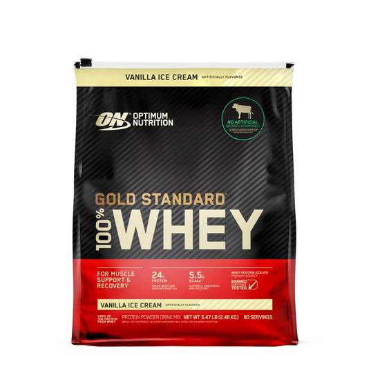 Optimum Nutrition Gold Standard Vanilla 100% Whey Protein (5.5 lbs)