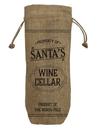 The Gift Wrap Company Santa's Cellar Jute Bag (2.1 oz)