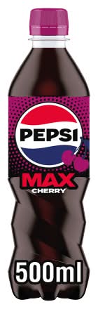 Pepsi Max Cherry, No Sugar Cola Soft Drink (500ml)