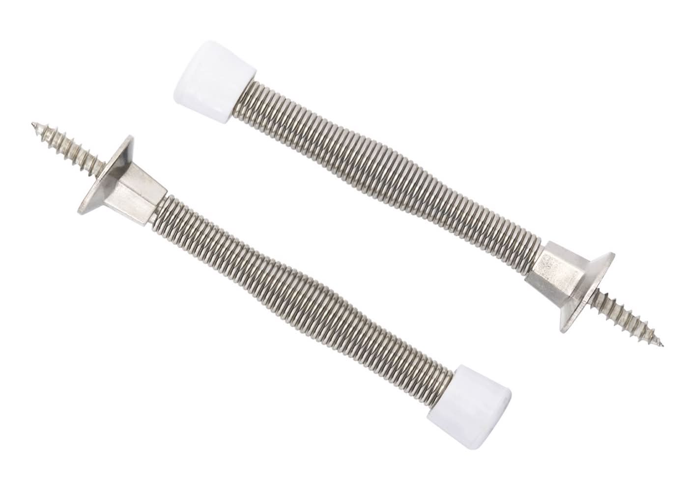 ACE 3 In. W Metal Satin Nickel Silver Spring Door Stop Mounts To Door And Wall 0 In.