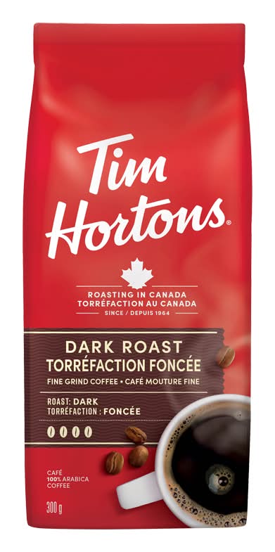 Tim hortons tim hortons café mouture fine torréfaction foncée (300 g) - dark roast fine grind coffee (300 g)