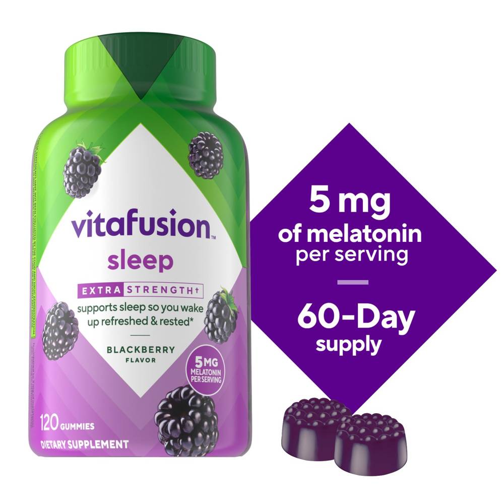 Vitafusion Extra Strength Melatonin 5 mg Blackberry Flavor (11.4 oz)