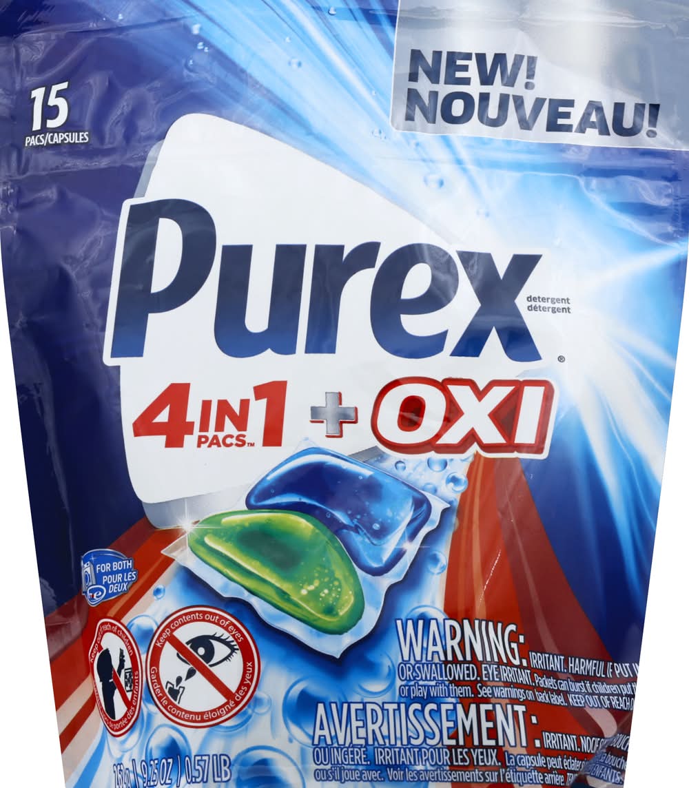 Purex 4 In 1 + Oxi Laundry Detergent Pacs (9.3 oz)