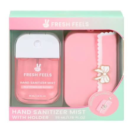 Fresh Feels Watermelon Scent Hand Sanitizer Mist With Holder Set 1.18oz Watermelon