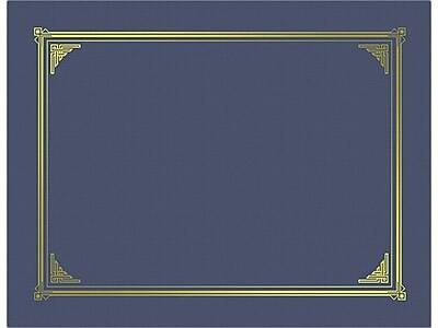Geographics Classic Linen Certificate & Document Covers, 12.5 X 9.75 Inch, Navy Blue (10 ct)