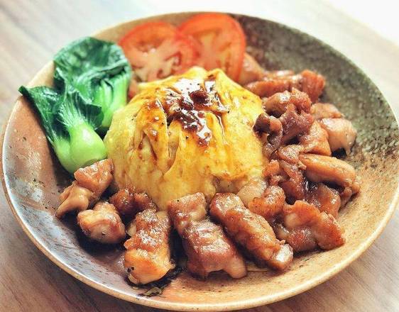 Japanese Teriyaki Chicken Omurice 日式照烧鸡排蛋包饭