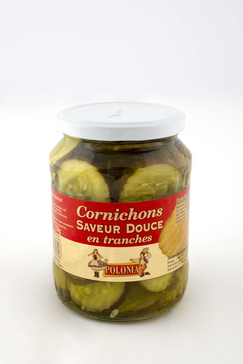 Polonia - Cornichons en tranches saveur douce (660g)