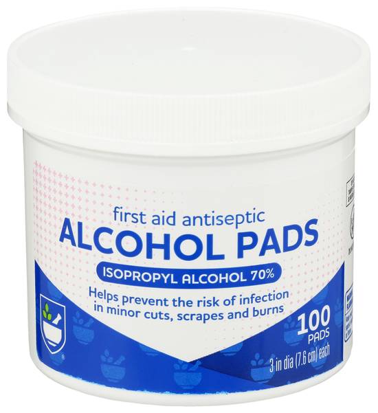 Rite Aid 70% Isopropyl Alcohol Pads - 100 ct