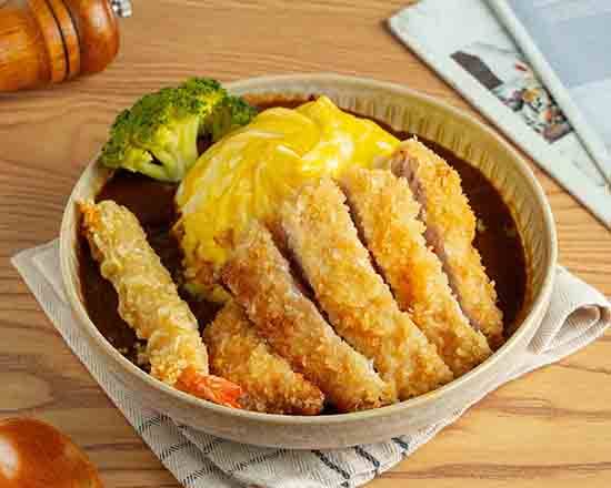 歐姆蛋豪華海陸咖喱飯