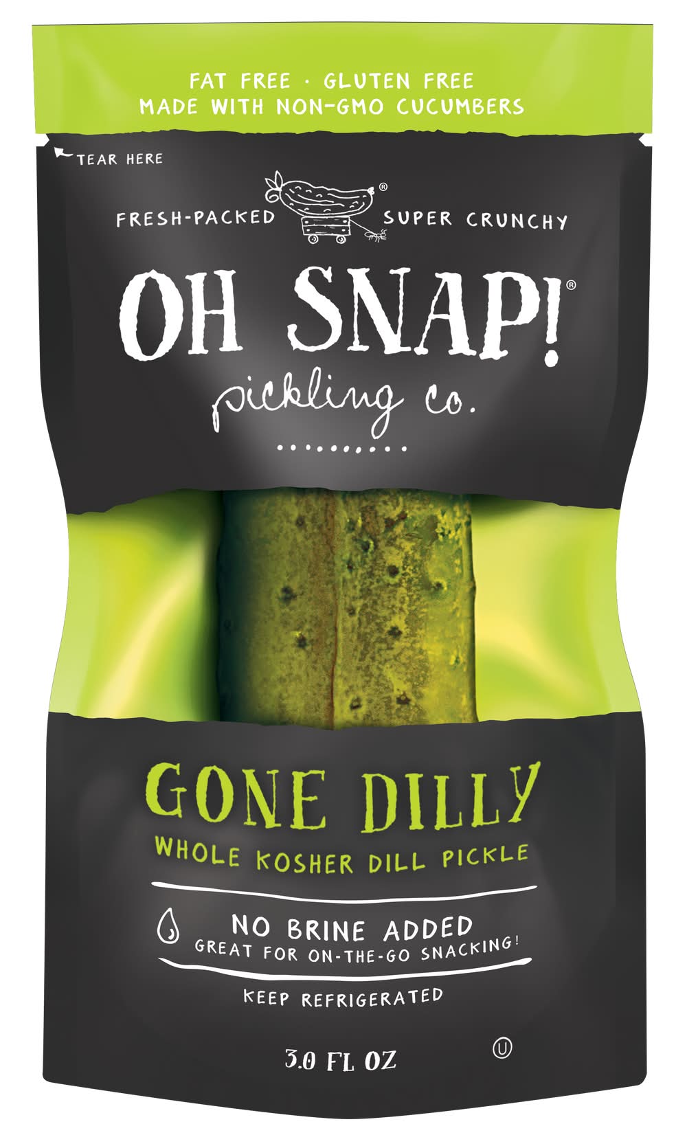 Oh Snap! Gone Dilly Fresh Whole Kosher Dill Pickle (3 fl oz)