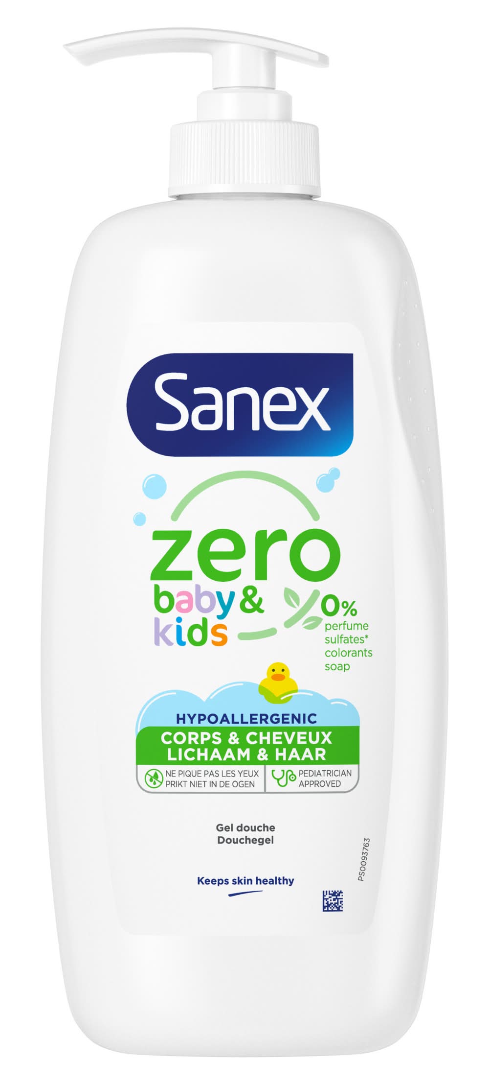 Sanex - Gel douche zéro bébé kids pompe (700ml)