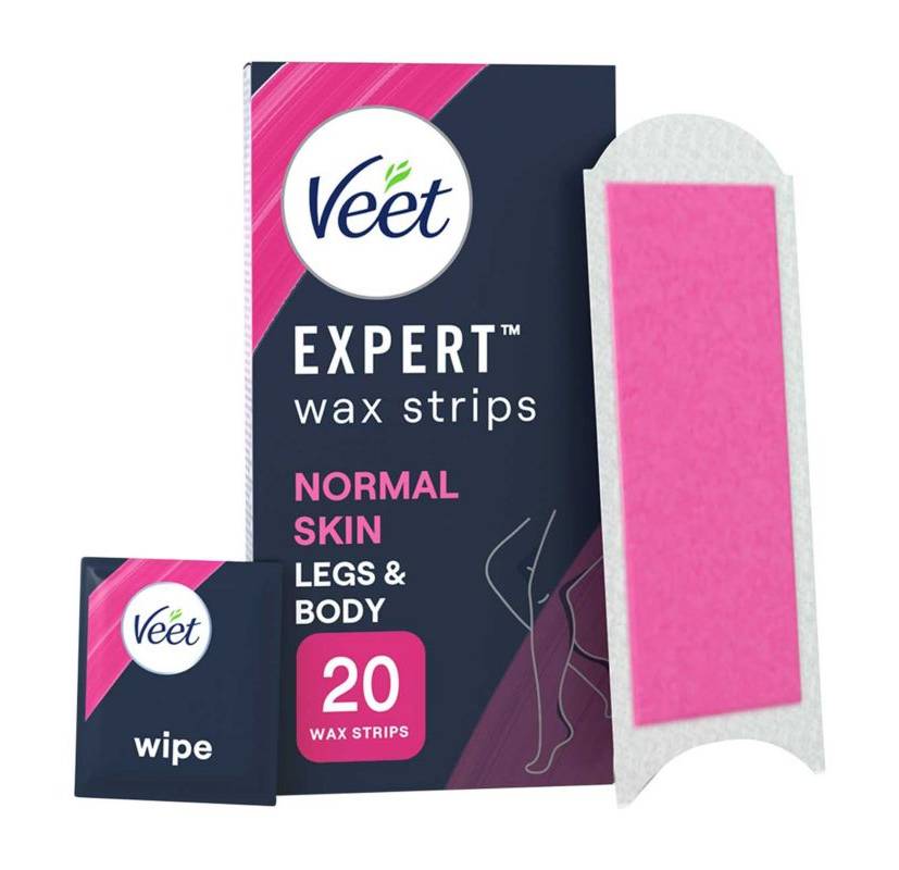 Veet Expert Cold Wax Strips For Normal Skin Legs & Body (20 pack)