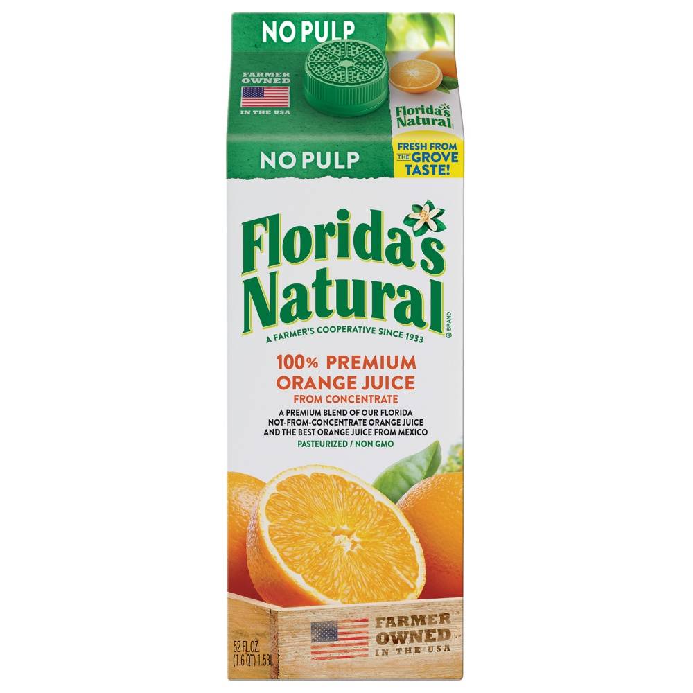 Florida's Natural No Pulp Orange Juice (52 fl oz)